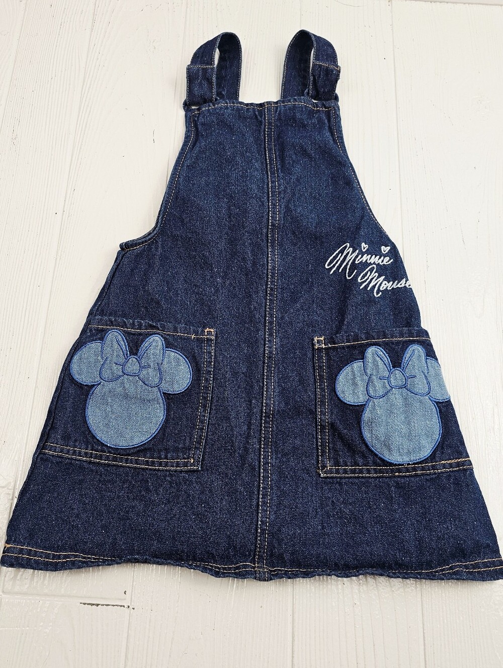 Disney Minnie Mouse Toddler 4T Vintage Jean Overalls